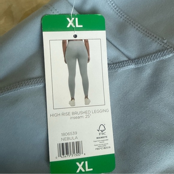 Danskin Ladies' Brushed Leggings with Bonded Side Pockets, XL - Picture 8 of 9